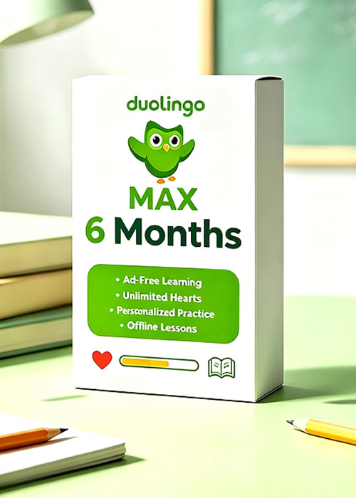gvqmall, Super Duolingo MAX 6 Months Subscription